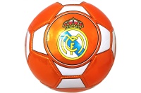 Мяч футбольный "Real Madrid", клубный, 3-слоя  PVC 2.3, 340 гр, машинная сшивка (оранжевый) E43178-3