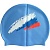 Шапочка силиконовая SR Голубая с принтом РФ Флаг 007C-2 CPT-007C-2
